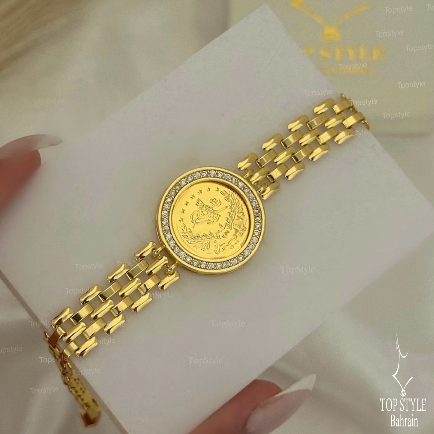 Gold-Plated Coin (Lira) Bracelet