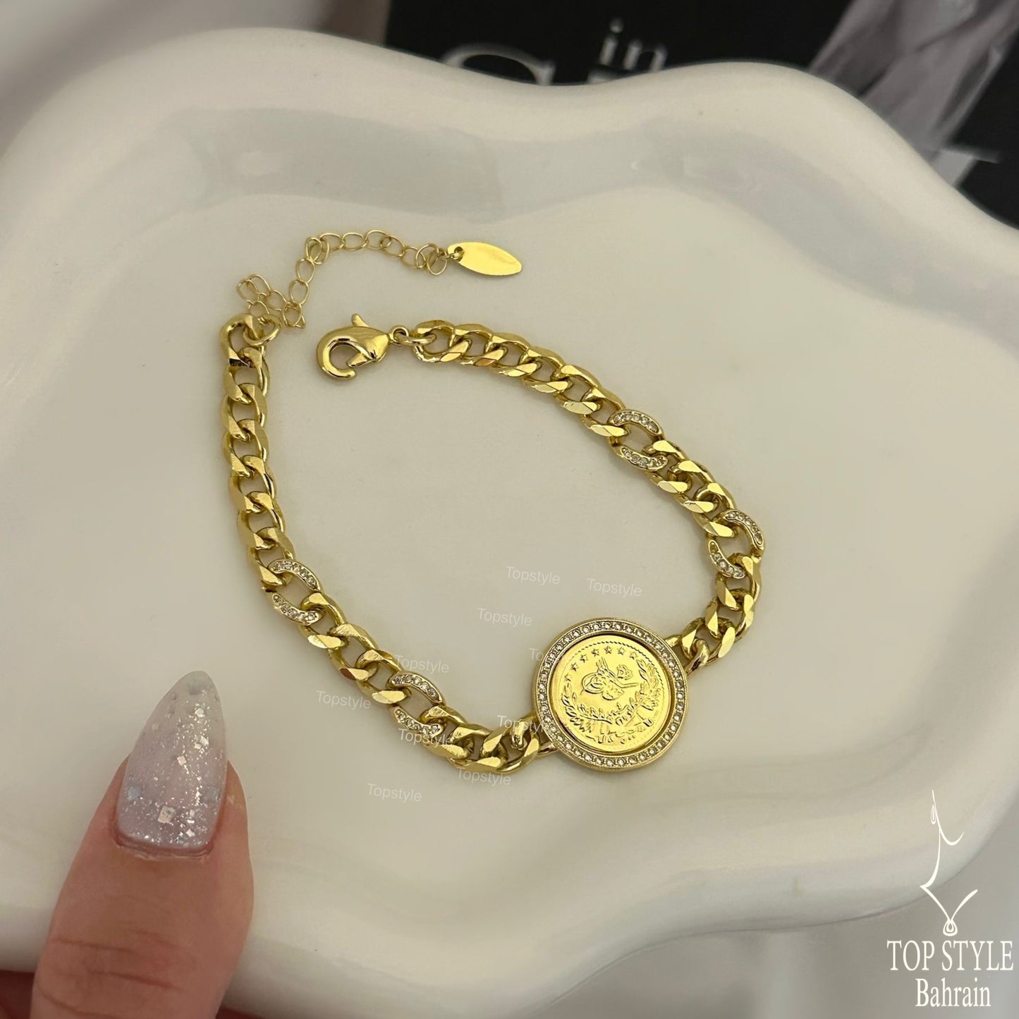 18K Gold Plated Coin (Lira) Bracelet