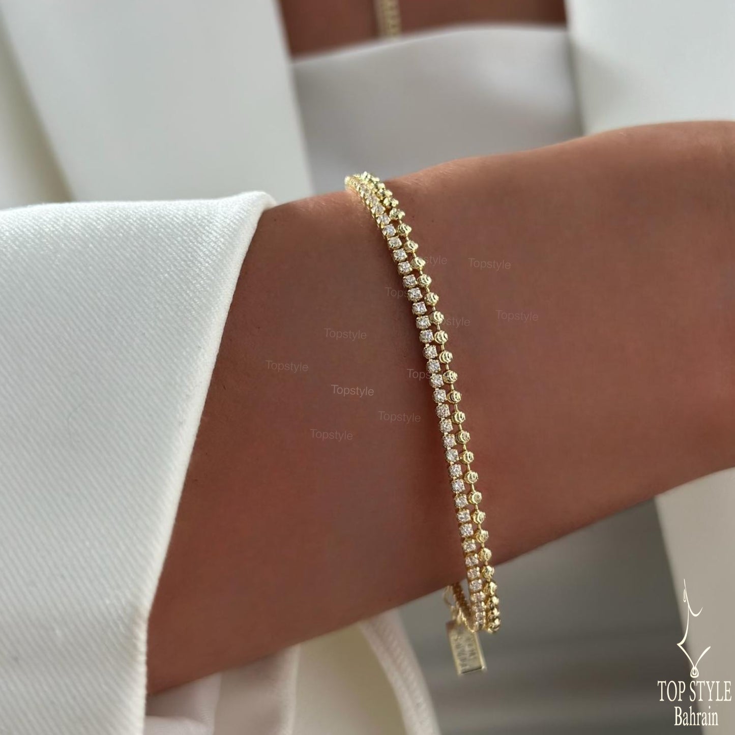 The Luna Tennis Layer Set | 18K Gold Plated