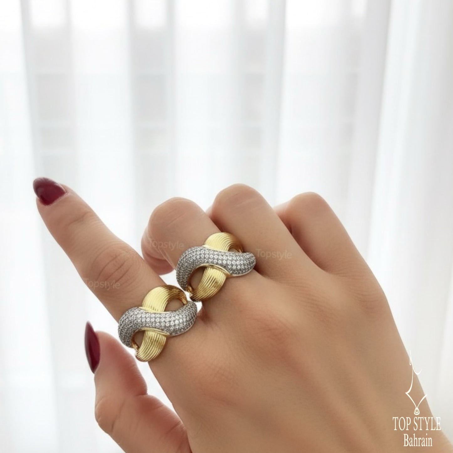 18K Gold Plated X Ring