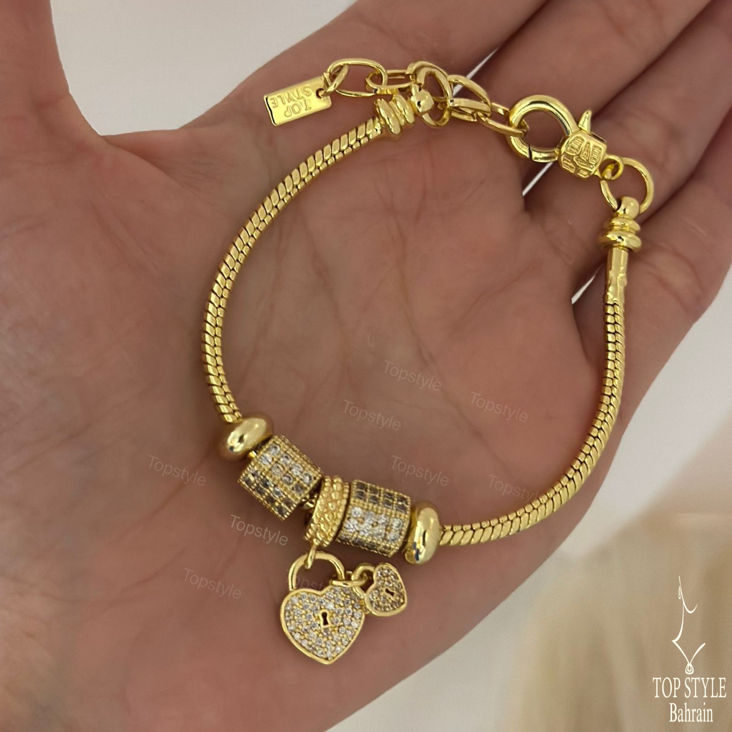 18K Gold Plated Charm Bracelet