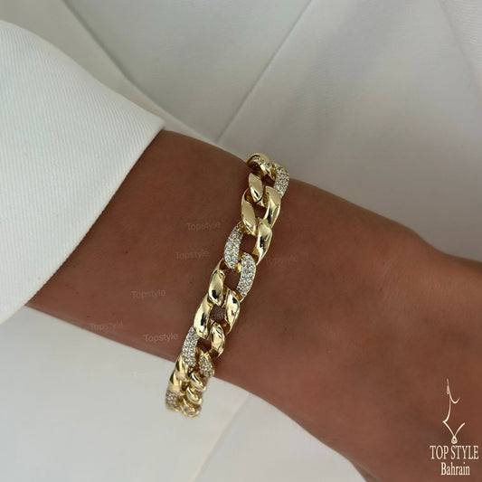 18K Gold Plated Cuban Link Bracelet