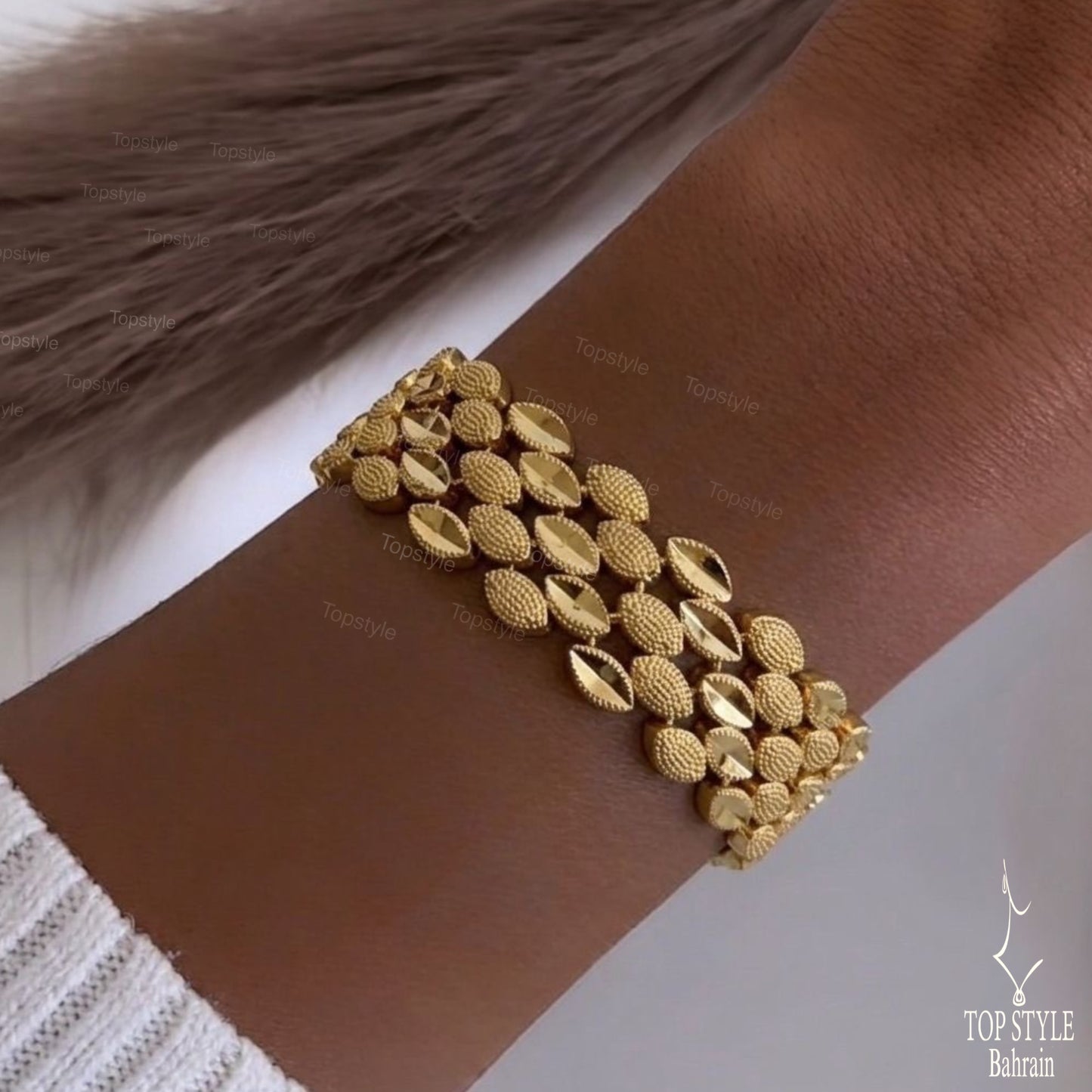 Gold-Plated Statement Bracelet