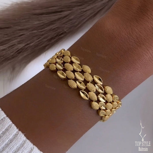 Gold-Plated Statement Bracelet