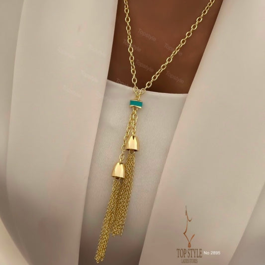 Gold-Plated Turquoise Necklace