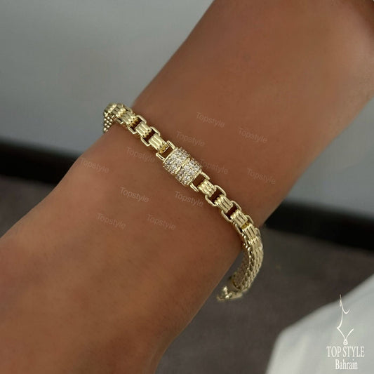 18K Gold Plated Aurora Link Bracelet