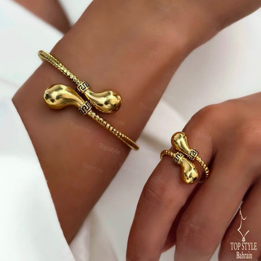 21K Gold Plated Half Set (Bracelet + Ring)
