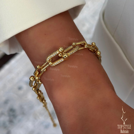 Signature Link Crystal Bracelet