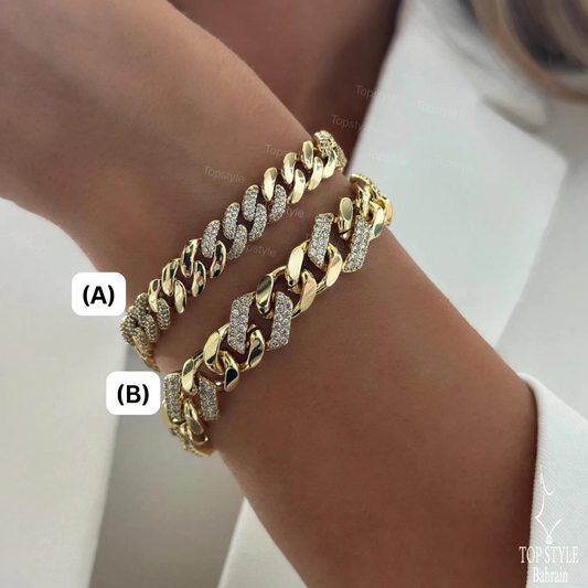Cuban Link Bracelet Collection | 18K Gold Plated