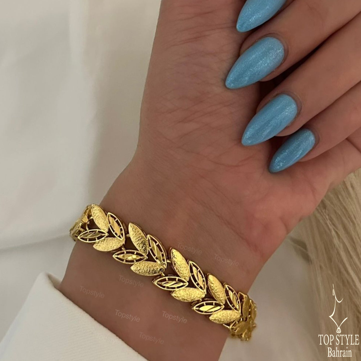 21k Gold Plated Leaf bracelet