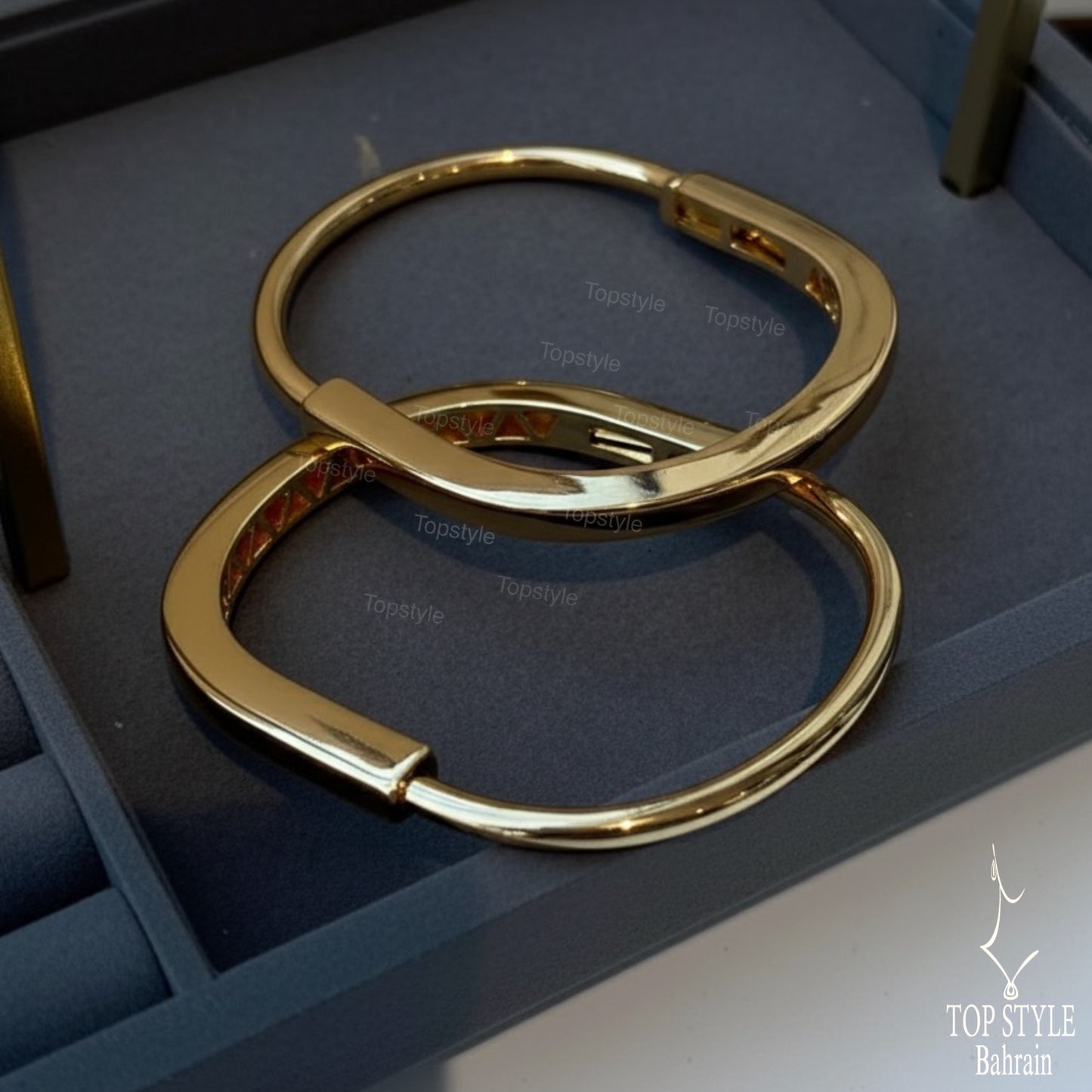 Gold-Plated Lock Bangle