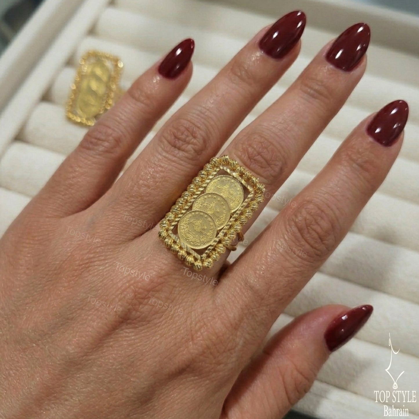 Layered Ottoman Coin Ring