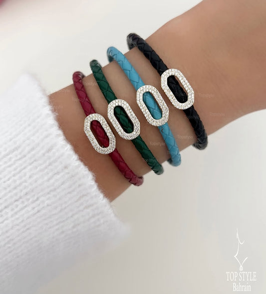 Colorful Leather Bangle