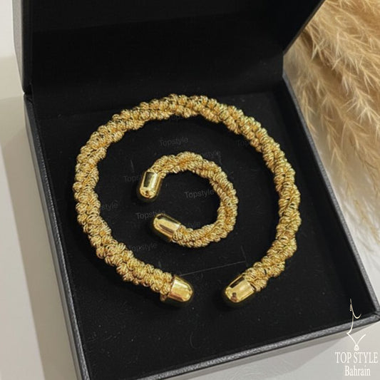 18K Gold-Plated Braided Half Set