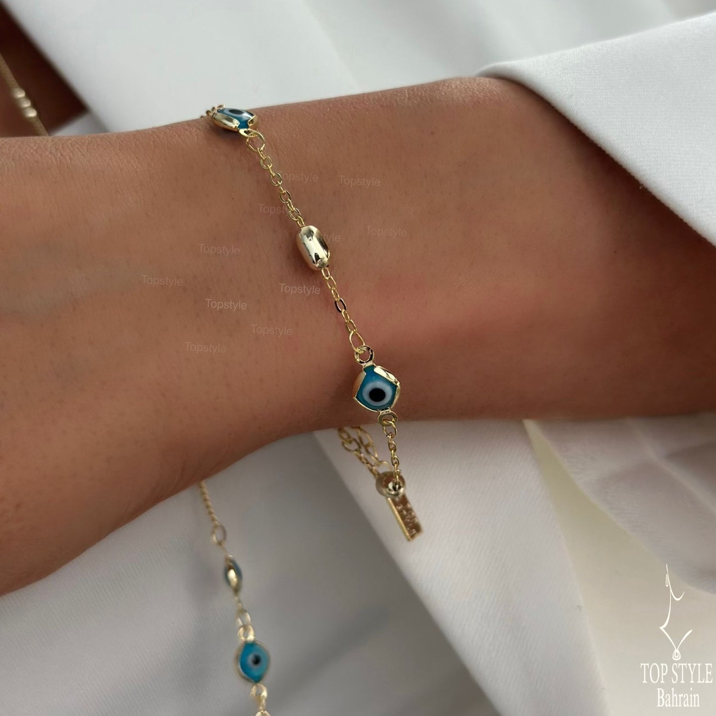 Nazar Luxe Set (Necklace + Bracelet)| 18K Gold Plated