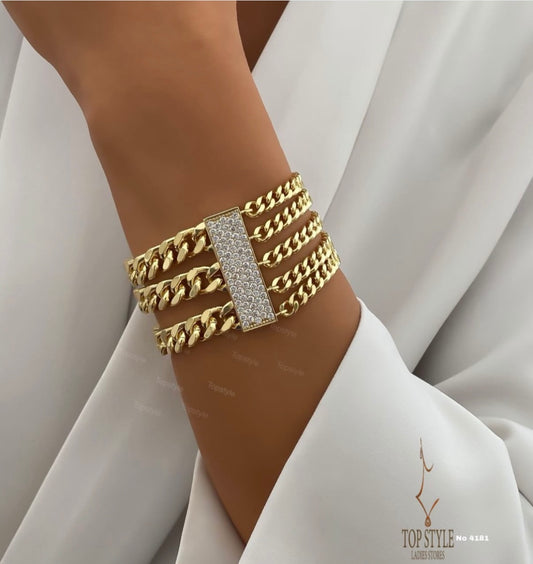 18K Gold-Plated Bar Chain