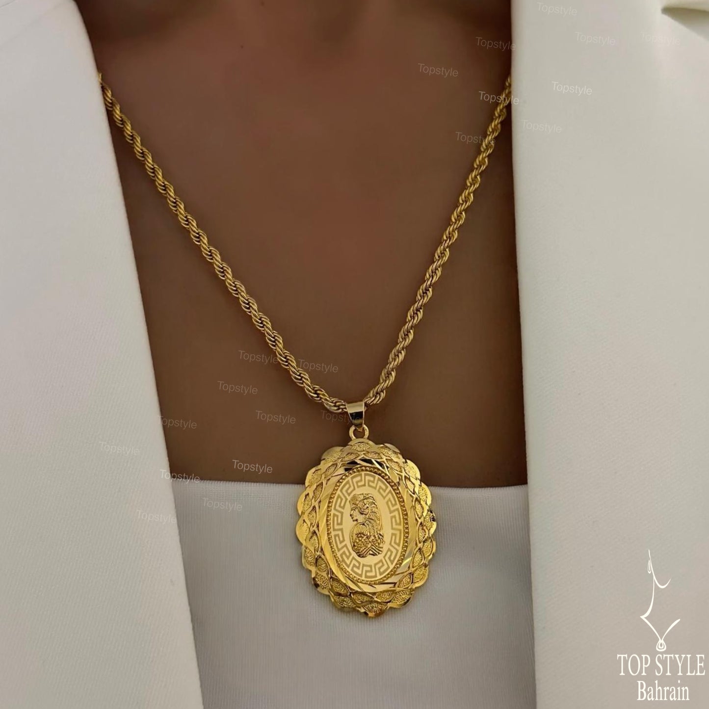 21K Gold Plated Lady Fortuna Necklace