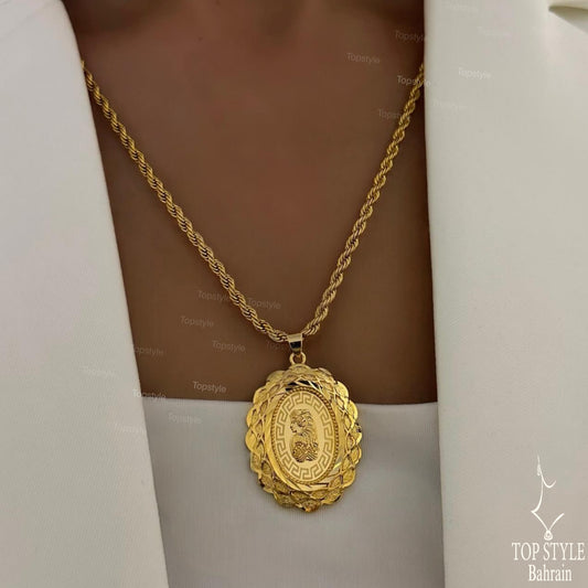 21K Gold Plated Lady Fortuna Necklace