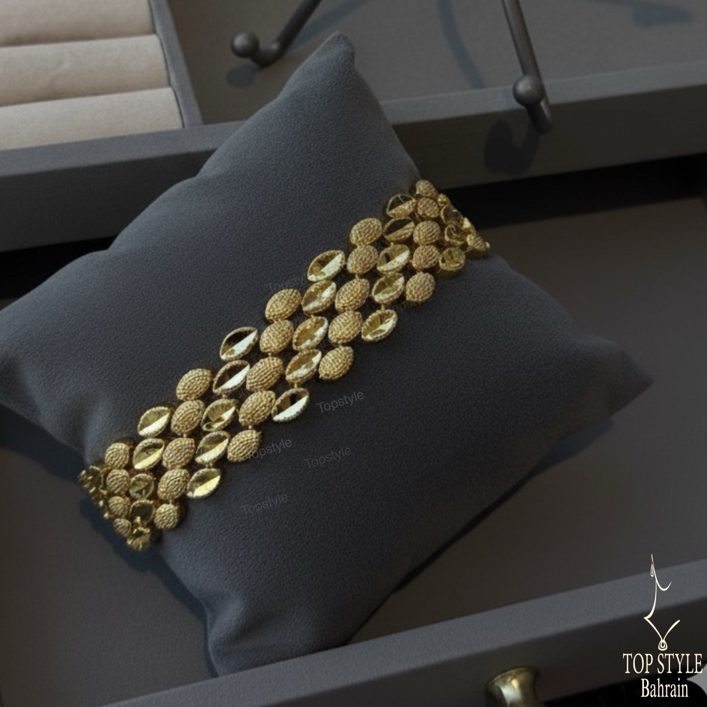 Gold-Plated Statement Bracelet