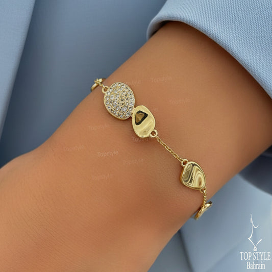 18K Gold-Plated Velvet Toush Bracelet