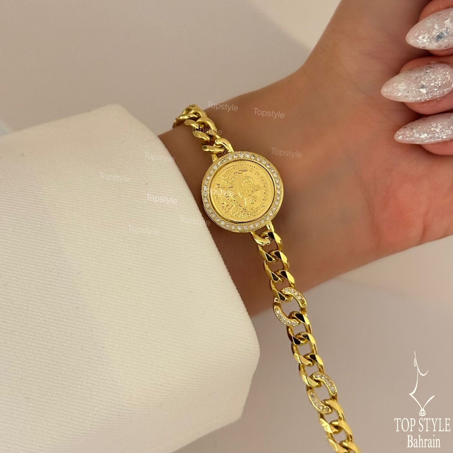18K Gold Plated Coin (Lira) Bracelet