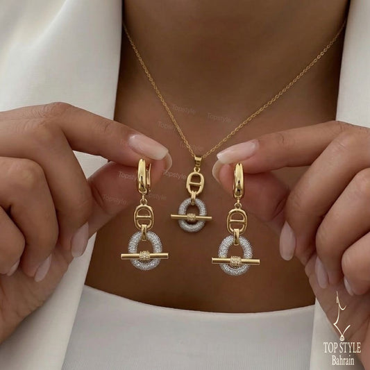 18K Gold Plated Royal Link Set