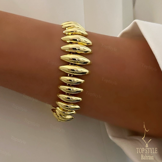 18K Gold-Plated Spike Chain Bracelet