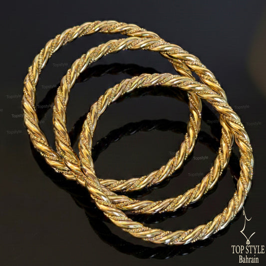 21K Gold Plated Arabesque Bangles