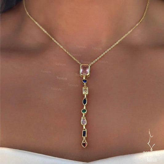 Rainbow Gemstone Necklace