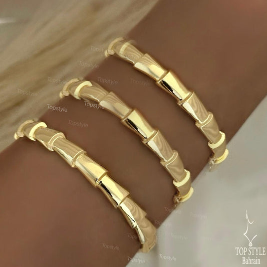 18K Gold Plated Python Bangle