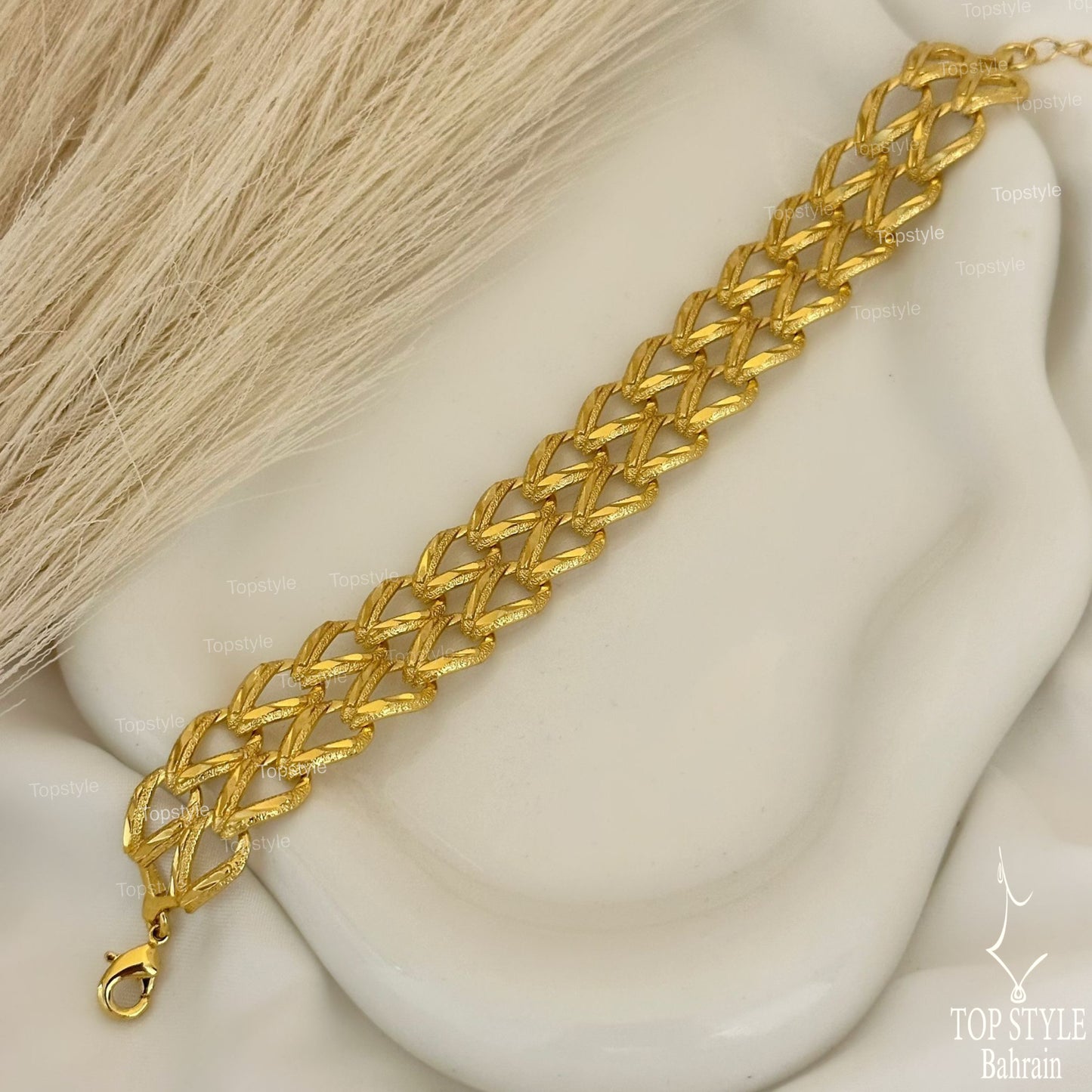 21K Gold-Plated Bold Chain Bracelet