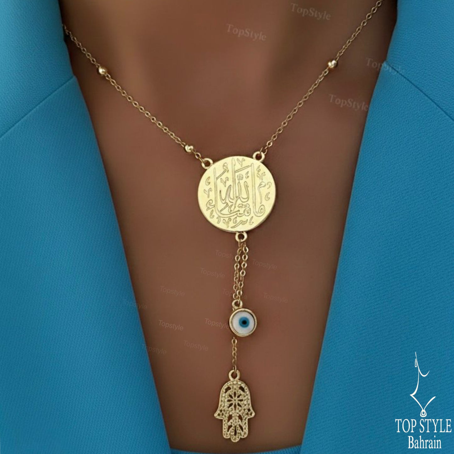 18K Gold Plated Mashallah Necklace| Short Length