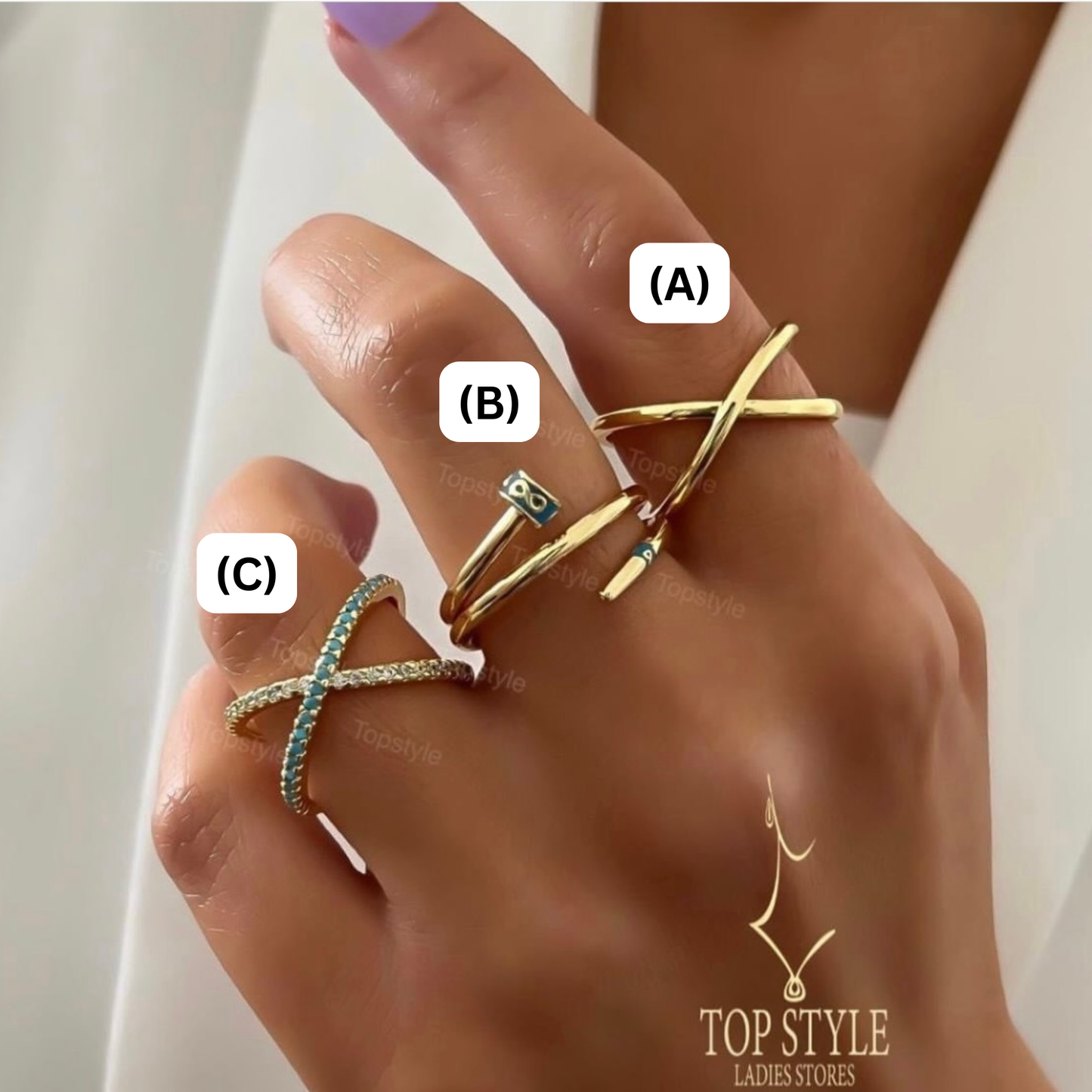 18K Gold Plated Chic Rings