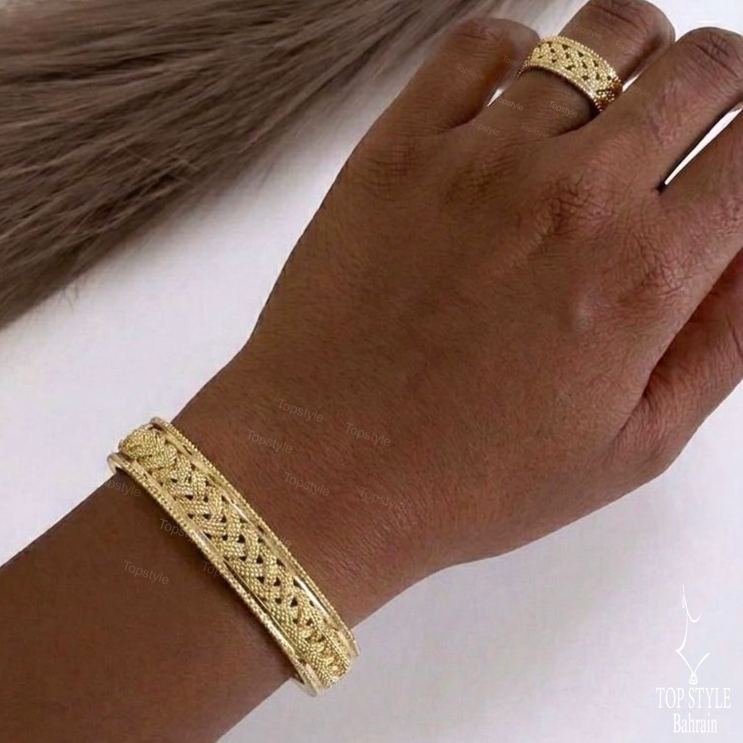 Golden Weave Set (Bangle +Ring)