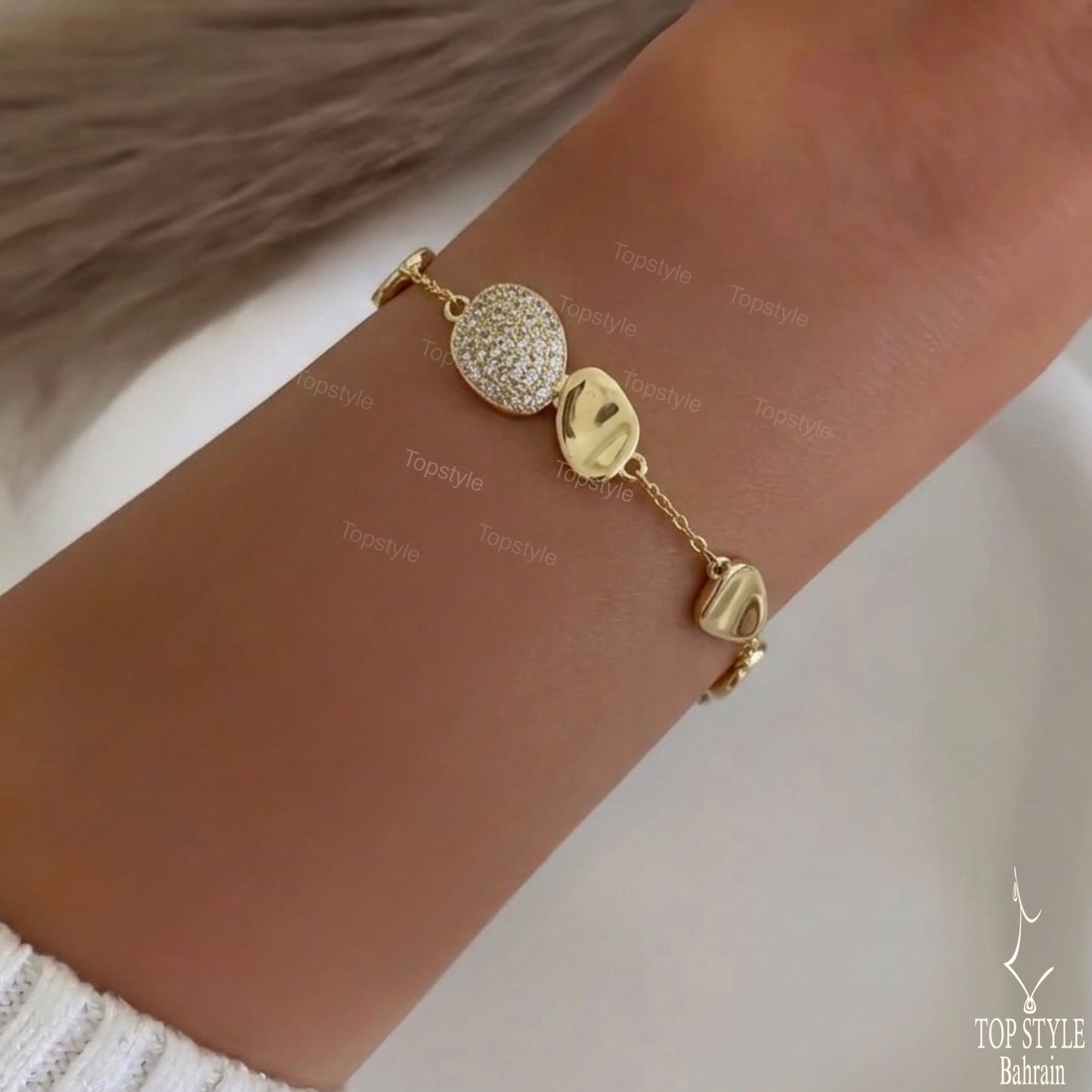 18K Gold-Plated Velvet Toush Bracelet