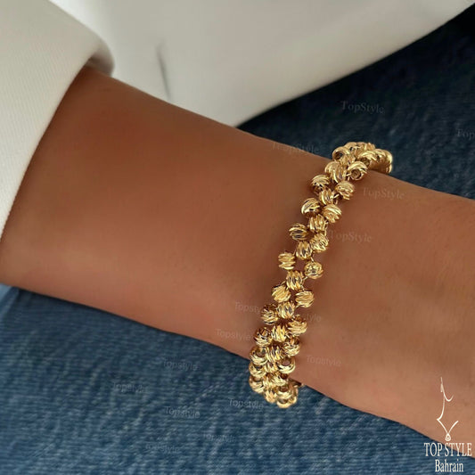 21K Gold Plated Dorica Bead Bracelet