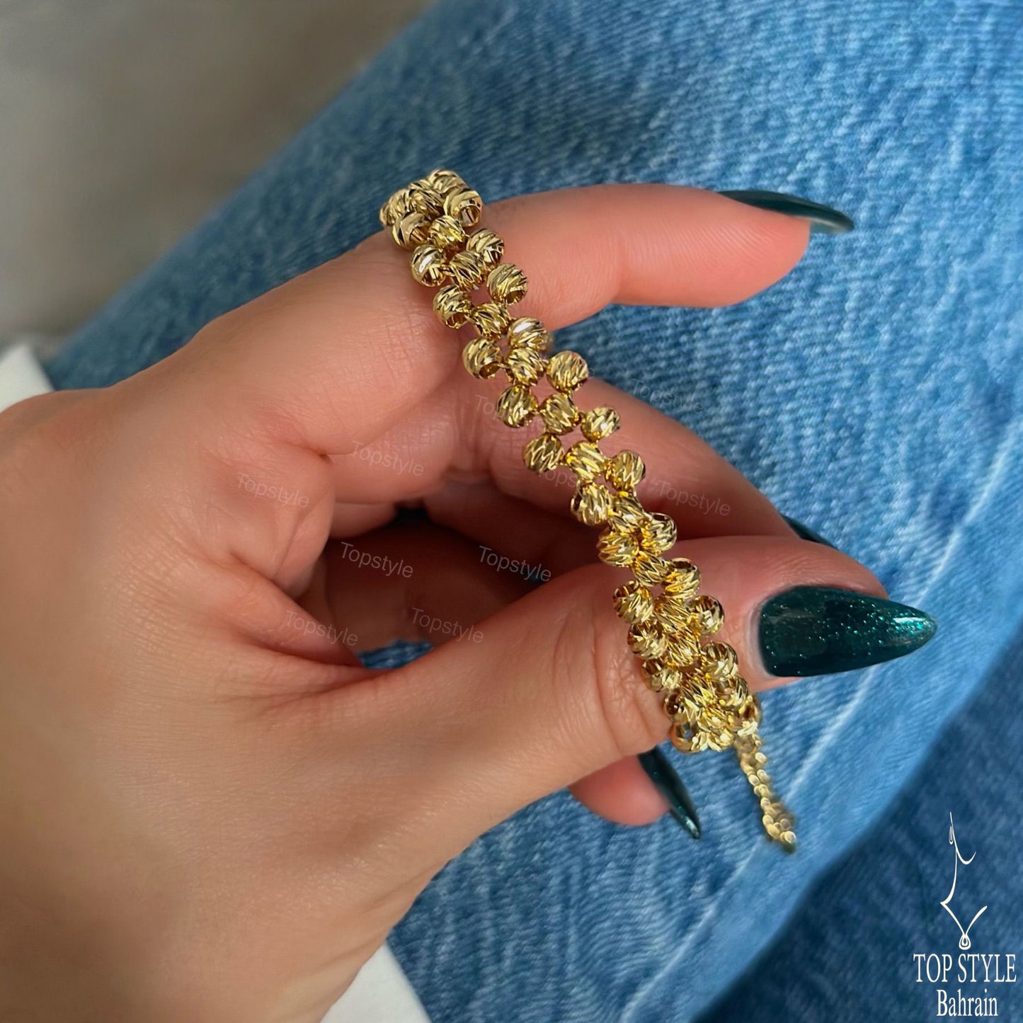 21K Gold Plated Dorica Bead Bracelet