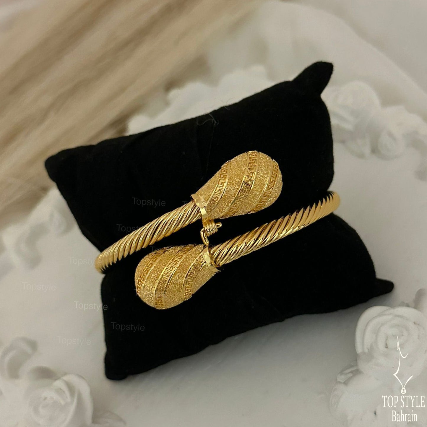 21K Gold Plated Double Twist Bracelet