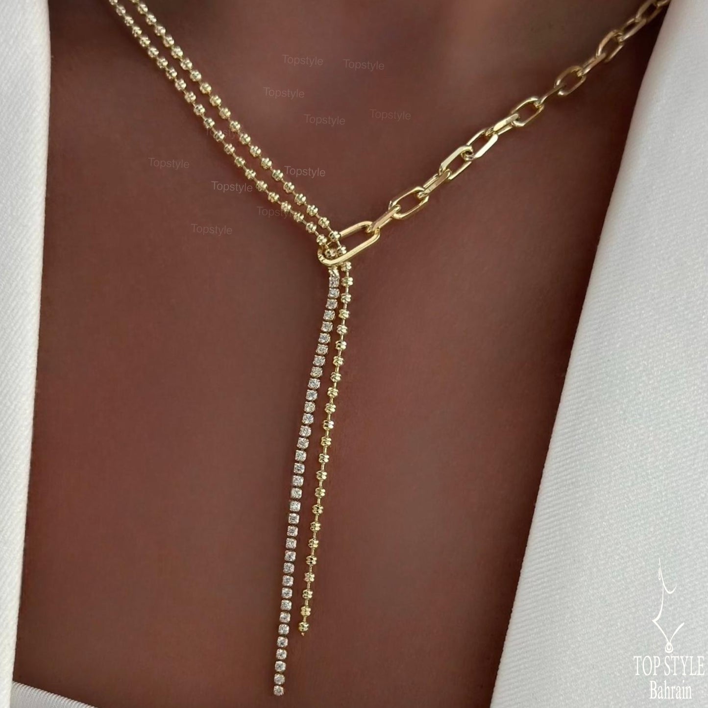 The Luna Tennis Layer Set | 18K Gold Plated