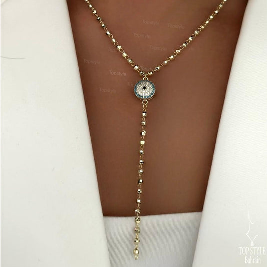 Nazar Beaded Necklace | 18K Gold Plated
